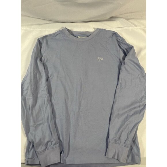 LACOSTE T-Shirt Men’s Crewneck LOGO L/S Double Sided US Medium - Picture 1 of 6